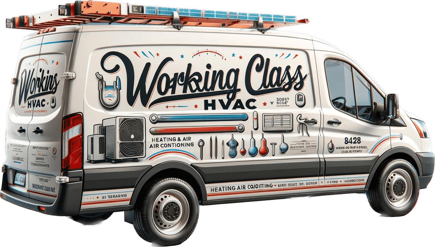 Working Class Heating and Air Company Vehicle