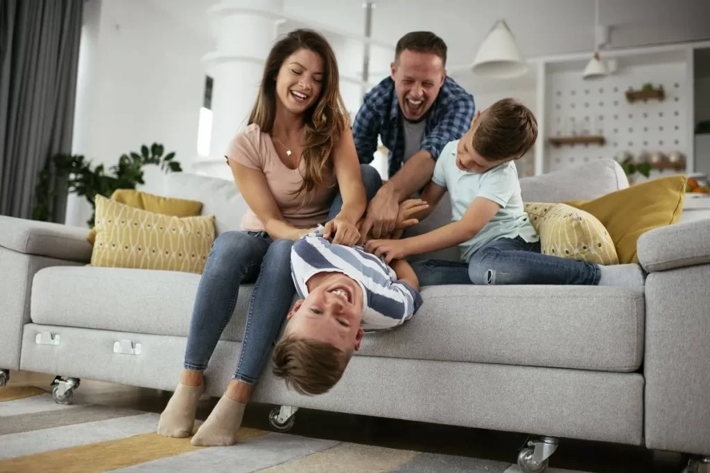 HVAC Services Near You! Happy family in a comfortable home enjoying efficient heating, cooling, and indoor air quality provided by Working Class Heating and Air Conditioning Services, ensuring year-round comfort.