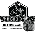 A trusted Working Class HVAC technician A trusted Working Class HVAC technician in Los Angeles CA, showcases quality performance while inspecting an air conditioning unit with precise gauges—representing reliable, professional HVAC service you can count on.